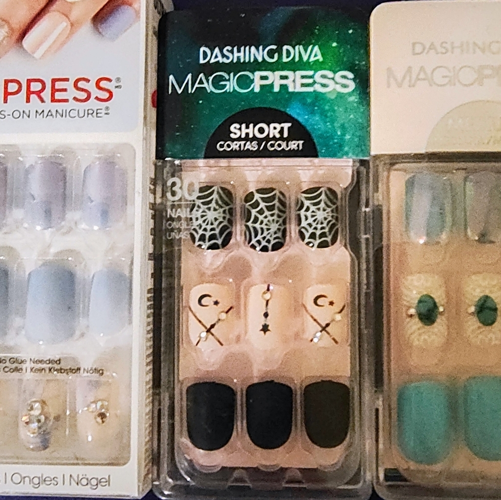 Three Packs of Press On Nails